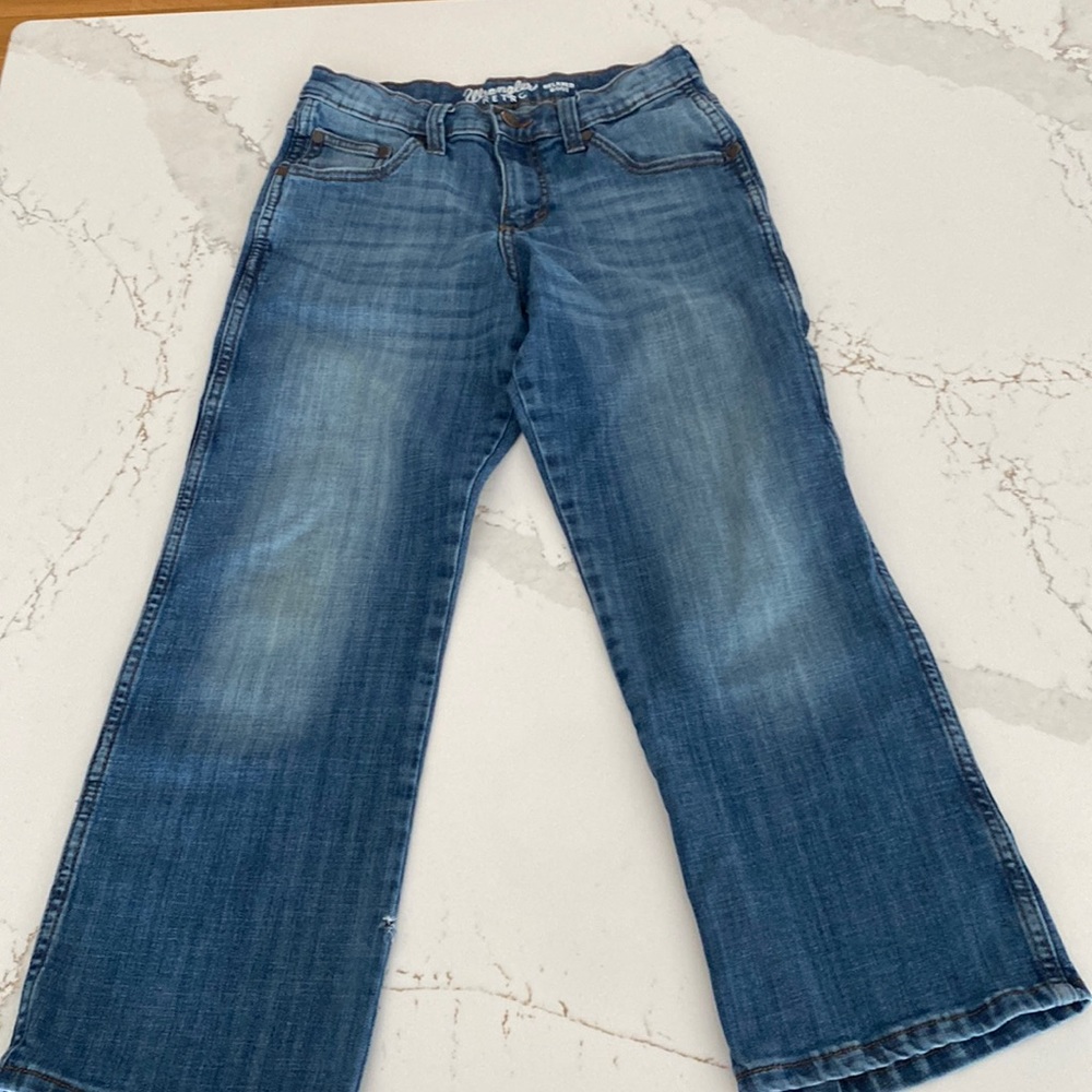 EUC❗️ Wrangler Retro Relaxed Boot Cut Denim Jeans - boys 12 husky - Picture 2 of 5